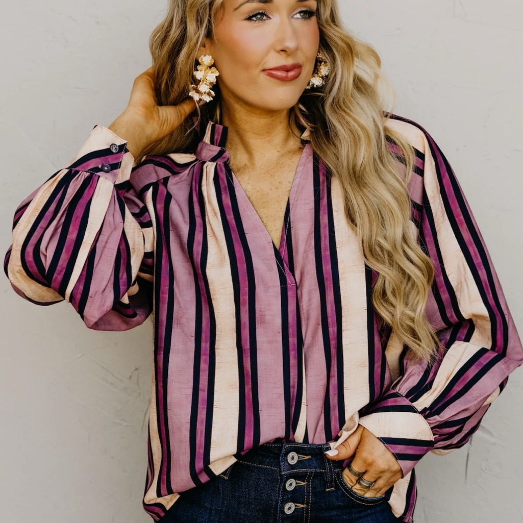 Thml Rilee Vertical Stripe Woven Top